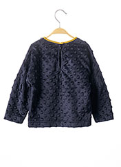 Pull col rond bleu MILK ON THE ROCKS pour fille seconde vue