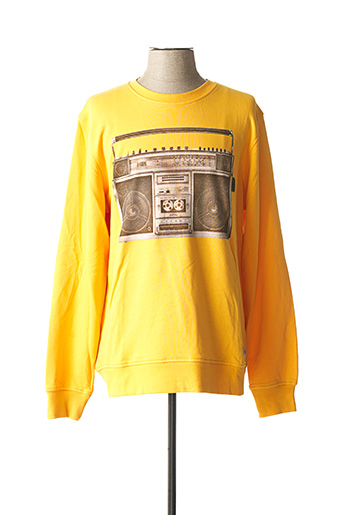Sweat-shirt jaune JACK & JONES pour homme
