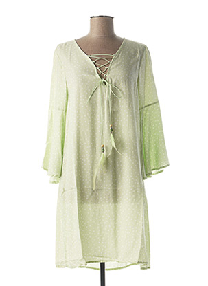 Robe mi-longue vert SMF pour femme