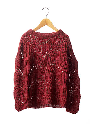 Pull col rond rouge ONLY pour fille