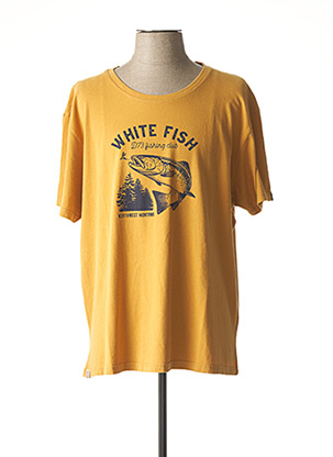 T-shirt manches courtes jaune D73 pour homme