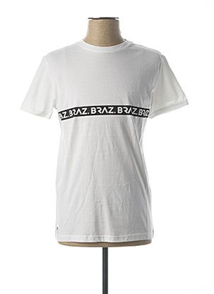 T-shirt manches courtes blanc BRAZ pour homme