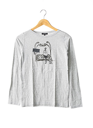 T-shirt manches longues gris CLAUDIE PIERLOT pour femme