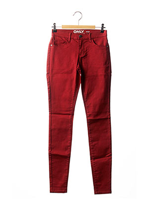 Pantalon slim rouge ONLY pour femme