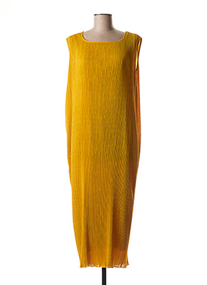 Robe mi-longue jaune MARIA BELLENTANI pour femme