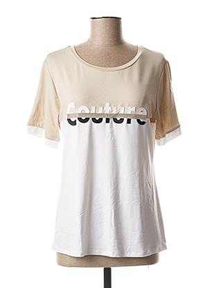 T-shirt beige MARIA BELLENTANI pour femme