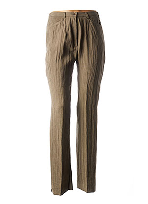 Pantalon droit vert GUY DUBOUIS pour femme