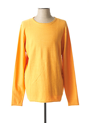 Pull col rond orange DSTREZZED pour homme