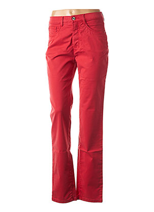 Pantalon droit rouge BRUNO SAINT HILAIRE pour femme