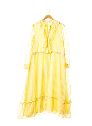 Robe longue jaune NA-KD pour femme