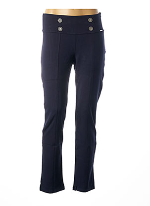 Pantalon droit bleu MALOKA pour femme