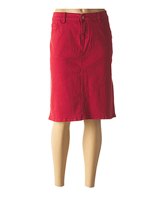 Jupe mi-longue rouge BIG SPADE pour femme