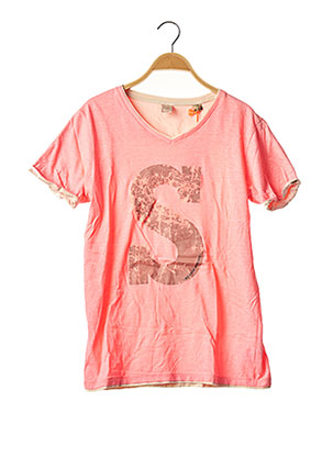 T-shirt manches courtes rose SCOTCH SHRUNK pour fille