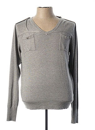 Pull col V gris BIAGGIO pour homme