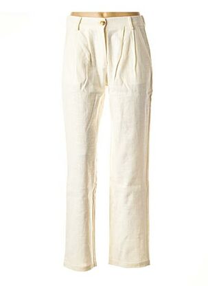 Pantalon large beige LA FEE MARABOUTEE pour femme