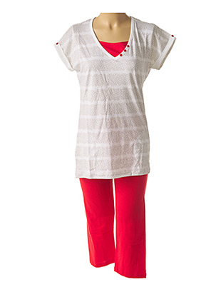 Pyjama rouge ROSE POMME pour femme