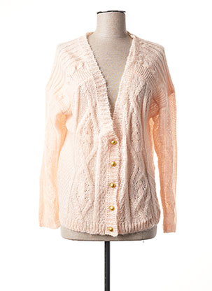 Gilet manches longues rose I.CODE (By IKKS) pour femme
