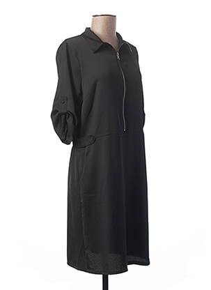 Robe mi-longue noir PAKO LITTO pour femme