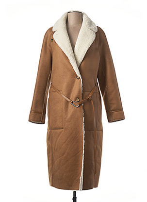 Manteau court à effet brossé Urbancode en coloris Neutre Femme Vêtements Manteaux Manteaux de fourrure 