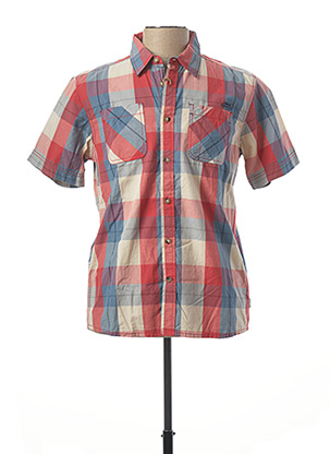 Chemise manches courtes rouge WEIRD FISH pour homme