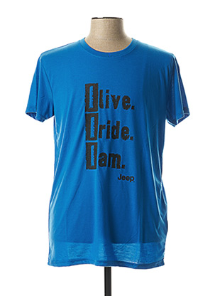 T-shirt bleu JEEP pour homme