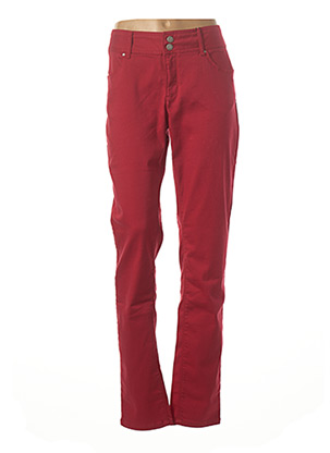 Pantalon droit rouge IMITZ pour femme