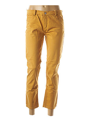 Pantalon droit jaune CARLA KOPS pour femme
