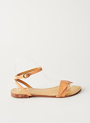 Sandales/Nu pieds orange PETITE MENDIGOTE pour femme