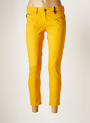 Pantalon droit jaune FREEMAN T.PORTER pour femme
