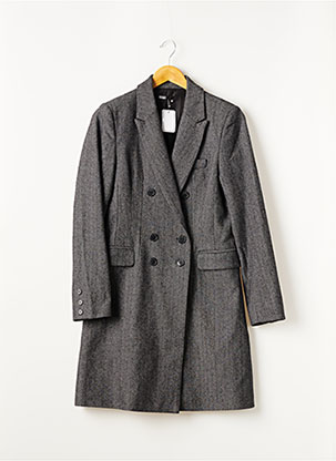 Manteau long gris REIKO pour femme