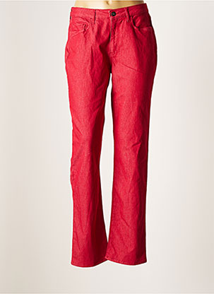 Jeans coupe droite rouge FRANCE RIVOIRE pour femme
