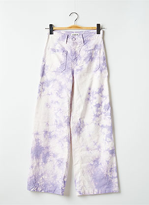 Pantalon droit violet FIVE pour femme