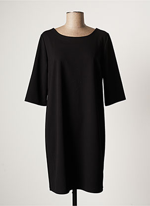Robe mi-longue noir QUATRE VINGT JOURS pour femme