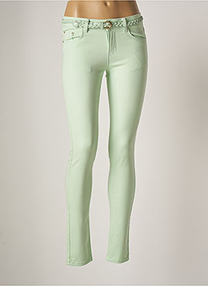 Pantalon slim vert R.DISPLAY pour femme