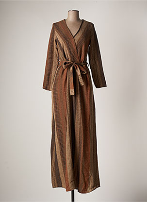 Robe longue marron LOUIZON pour femme