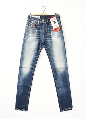 HOLLISTER Jeans coupe slim de couleur bleu en soldes pas cher  1825814-bleu00 - Modz