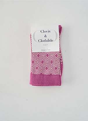 Chaussettes rose CLOVIS & CLOTHILDE pour femme