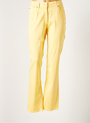 Pantalon slim jaune CLAUDE DE SAIVRE pour femme