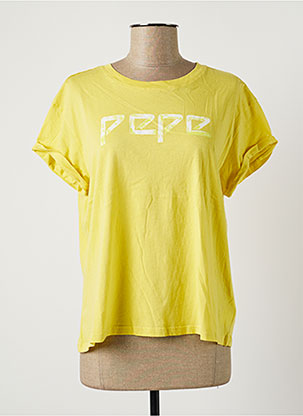 T-shirt jaune PEPE JEANS pour femme