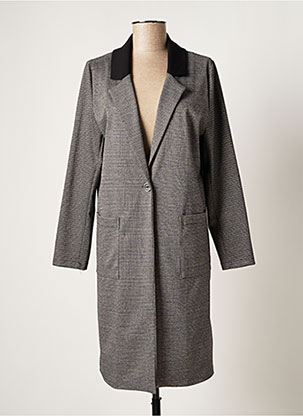 Manteau long gris QUATTRO pour femme