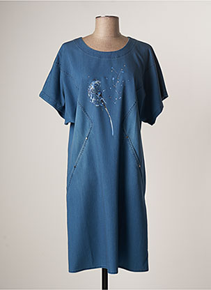 Robe mi-longue bleu MERI & ESCA pour femme