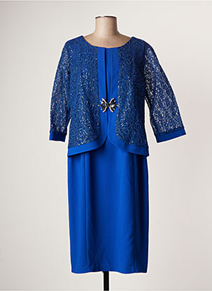 Robe mi-longue bleu RITRATTO DI SIGNORA BY MUSAMI pour femme