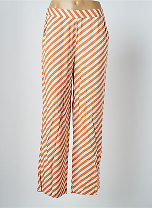 Pantalon droit orange ICHI pour femme