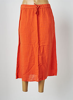 Jupe longue orange VILA pour femme