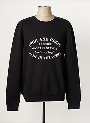 Sweat-shirt noir IRON AND RESIN pour homme