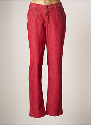 Jeans coupe slim rouge IMPULSION pour femme