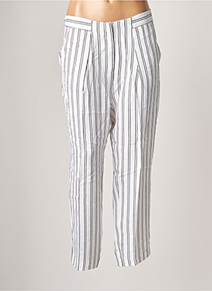 Pantalon droit blanc BENETTON pour femme