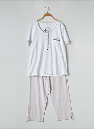 Pyjama blanc EGATEX pour femme