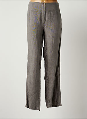 Pantalon droit gris LAUREN VIDAL pour femme