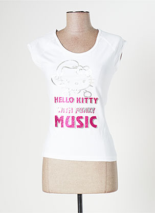 T-shirt blanc HELLO KITTY pour femme